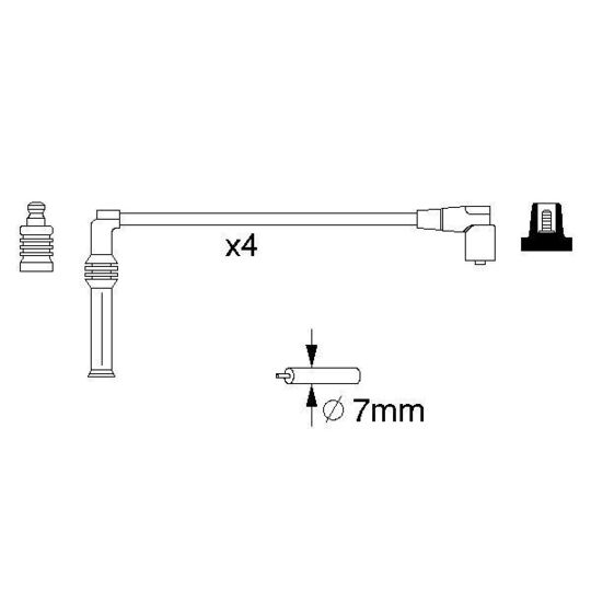 0 986 357 070 - Ignition Cable Kit 