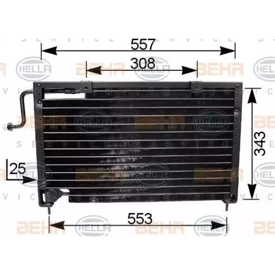 8FC 351 035-741 - Condenser, air conditioning 
