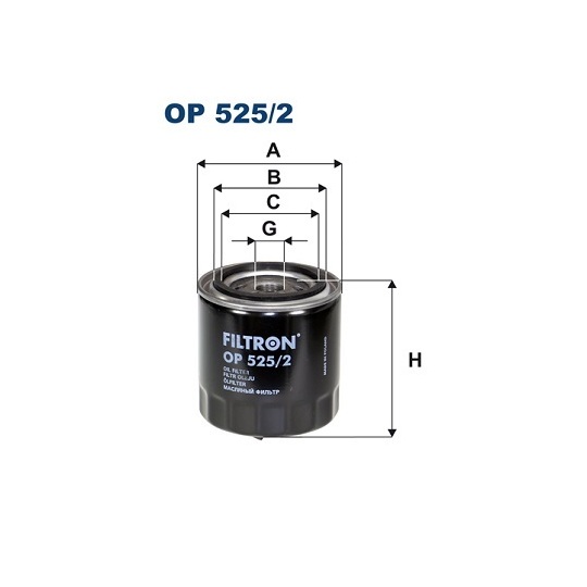OP 525/2 - Oil filter 