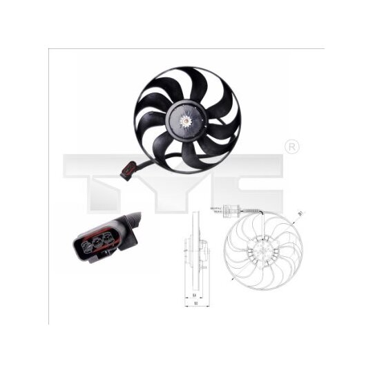837-0022 - Fan, radiator 