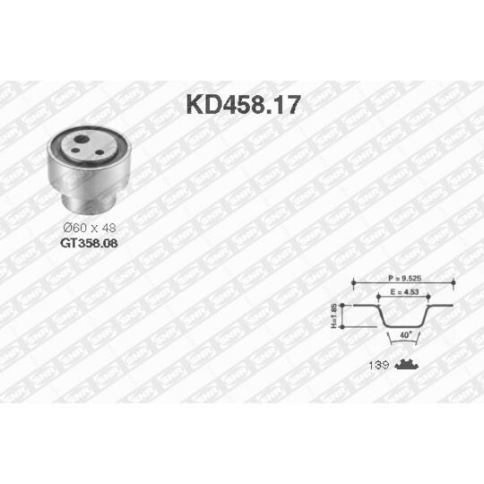 KD458.17 - Tand/styrremssats 