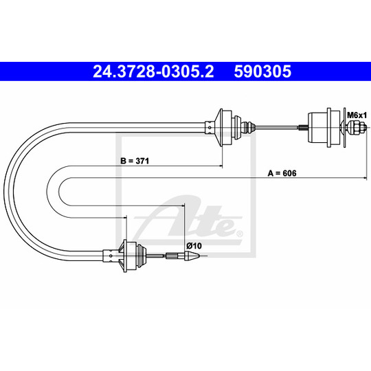 24.3728-0305.2 - Clutch Cable 