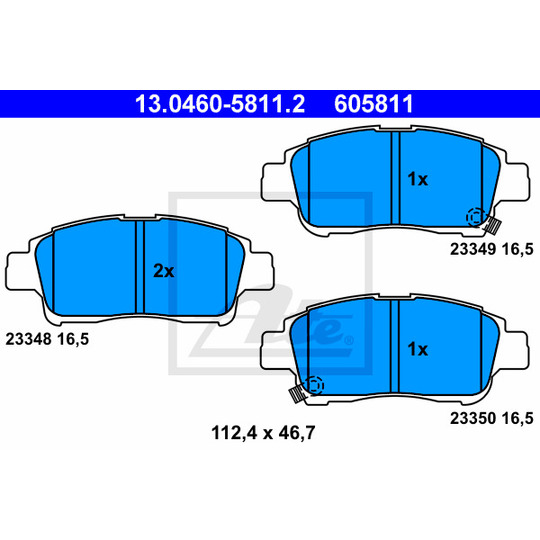 13.0460-5811.2 - Brake Pad Set, disc brake 