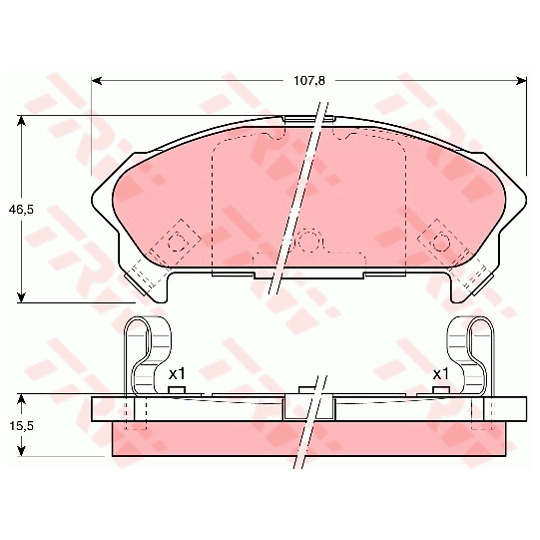 GDB890 - Brake Pad Set, disc brake 