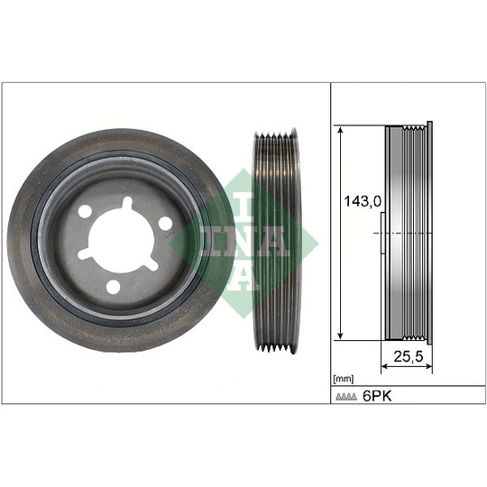 544 0041 10 - Belt Pulley, crankshaft 