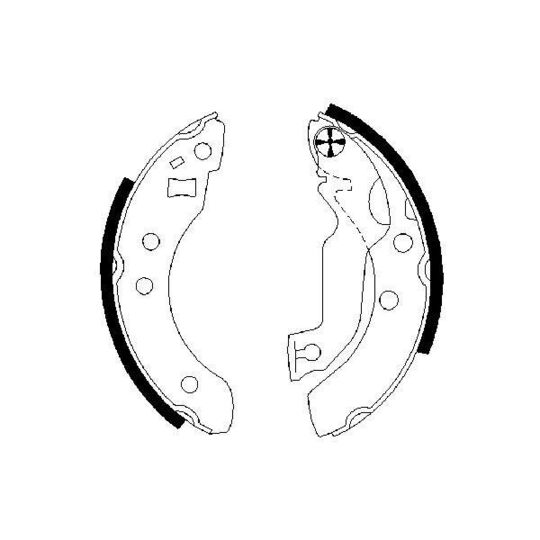 0 986 487 133 - Brake Shoe Set 