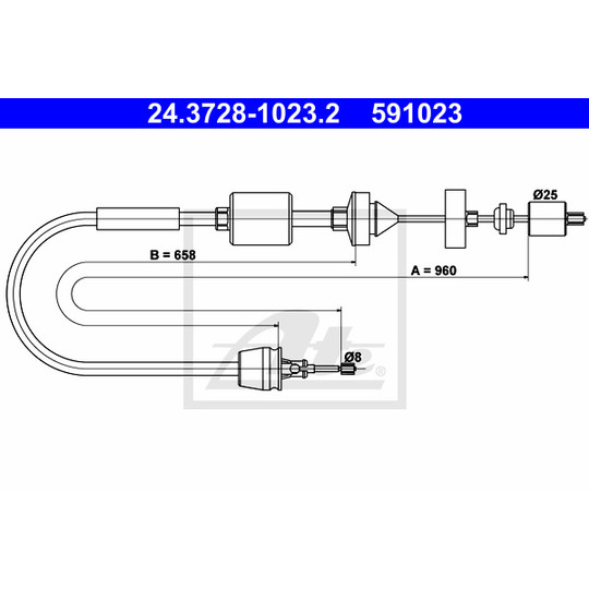 24.3728-1023.2 - Clutch Cable 