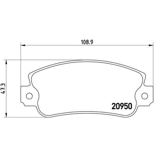 P 23 021 - Brake Pad Set, disc brake 