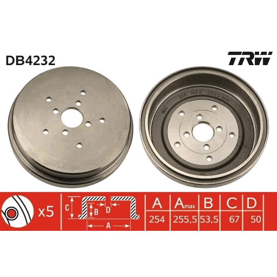 DB4232 - Brake Drum 