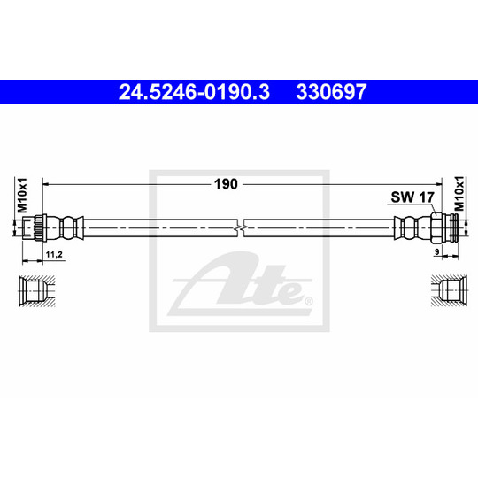 24.5246-0190.3 - Brake Hose 