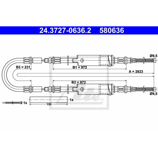 24.3727-0636.2 - Cable, parking brake 