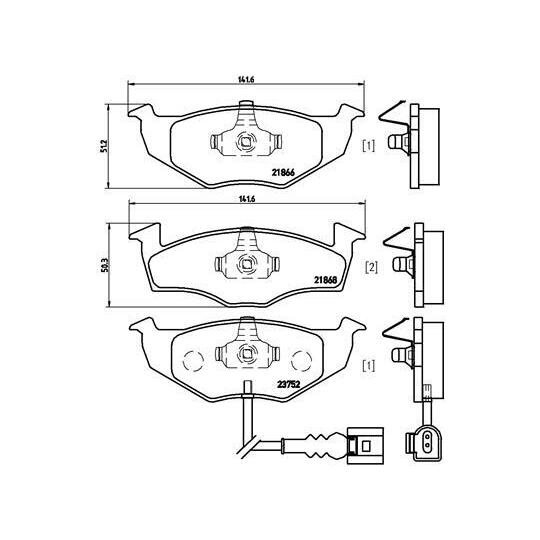 P 85 071 - Brake Pad Set, disc brake 