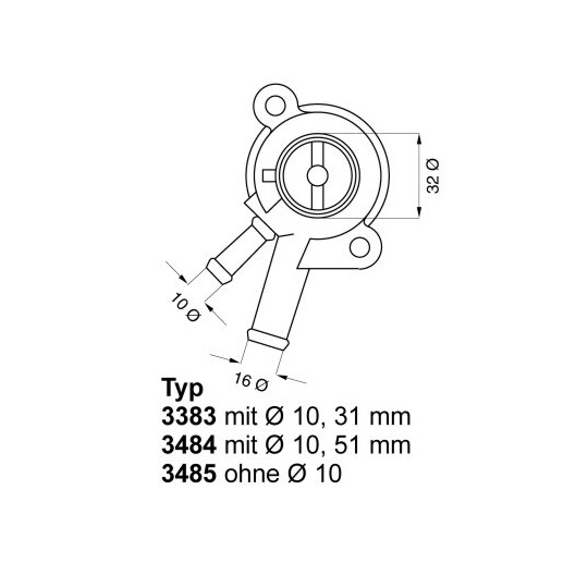 3485.87D - Thermostat, coolant 