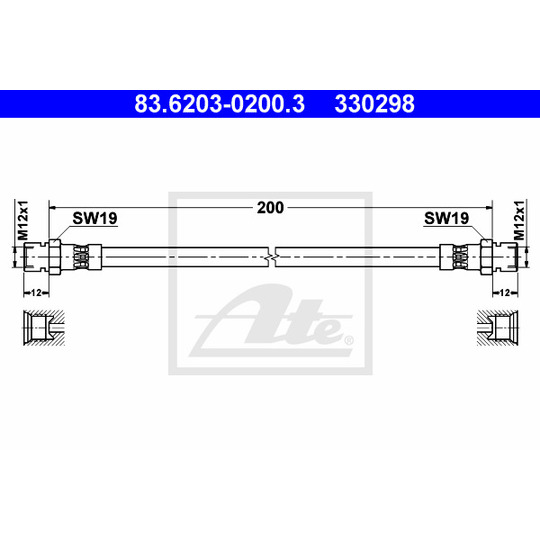 83.6203-0200.3 - Brake Hose 