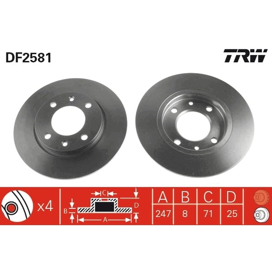DF2581 - Brake Disc 
