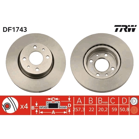 DF1743 - Brake Disc 