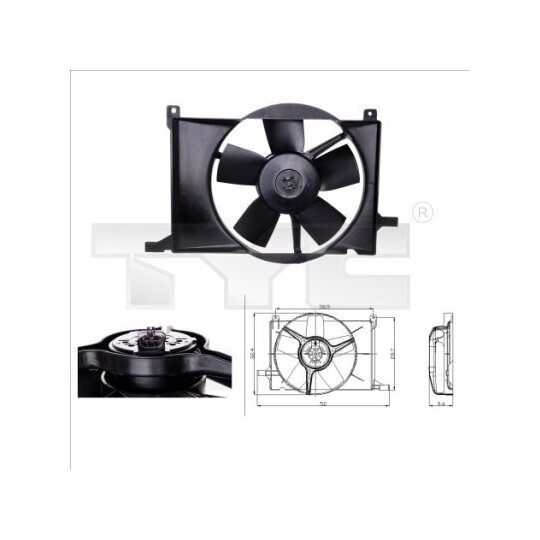 825-0002 - Fan, radiator 