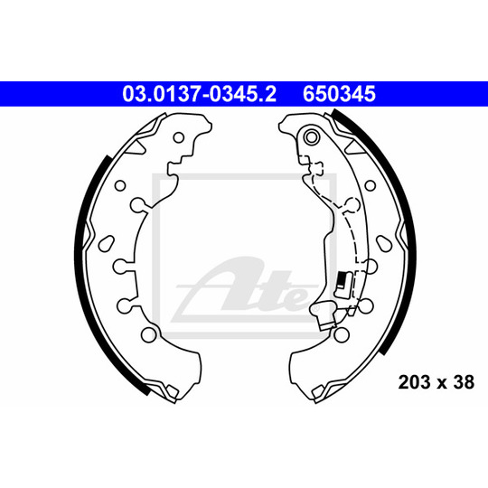 03.0137-0345.2 - Brake Shoe Set 