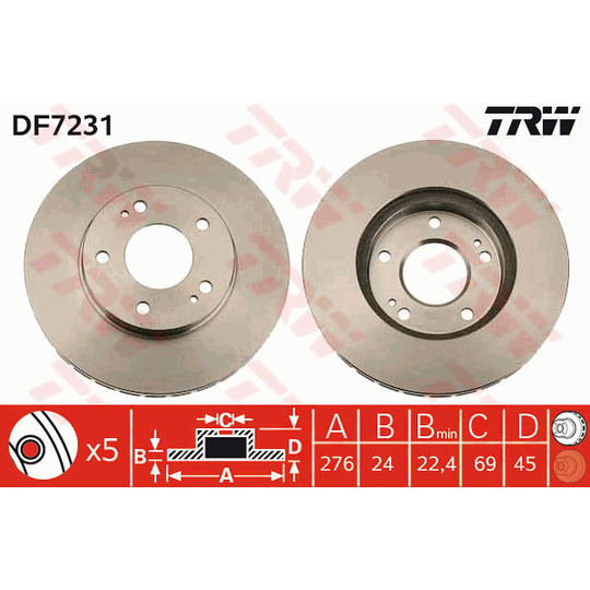 DF7231 - Brake Disc 