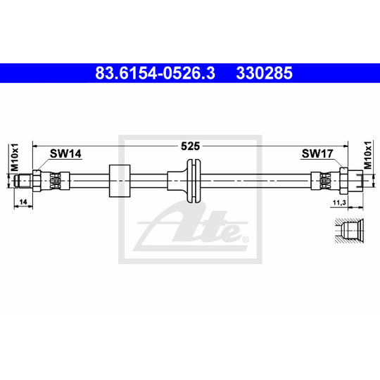 83.6154-0526.3 - Brake Hose 