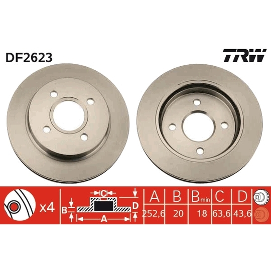 DF2623 - Brake Disc 