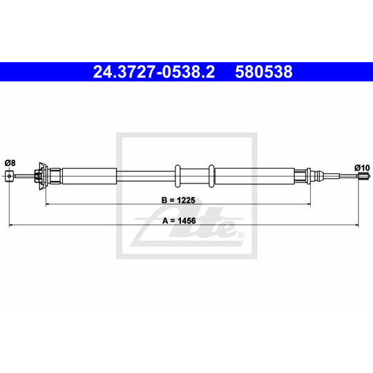 24.3727-0538.2 - Cable, parking brake 