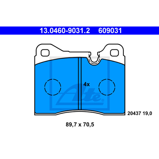 13.0460-9031.2 - Brake Pad Set, disc brake 