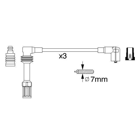 0 356 912 973 - Ignition Cable Kit 