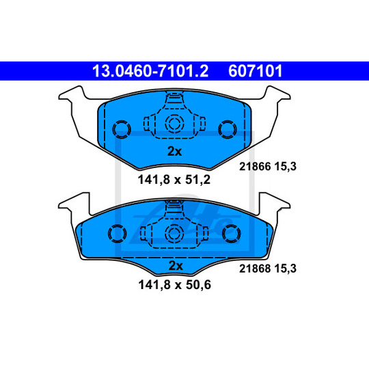 13.0460-7101.2 - Brake Pad Set, disc brake 