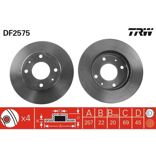 DF2575 - Brake Disc 