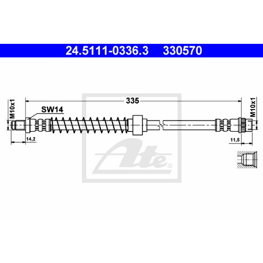 24.5111-0336.3 - Brake Hose 