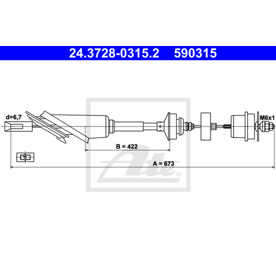 24.3728-0315.2 - Clutch Cable 
