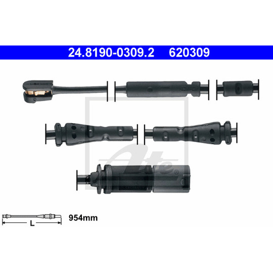 24.8190-0309.2 - Warning Contact, brake pad wear 