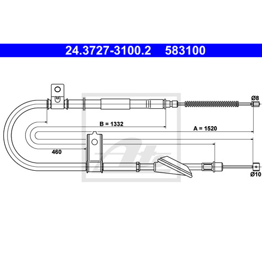 24.3727-3100.2 - Cable, parking brake 