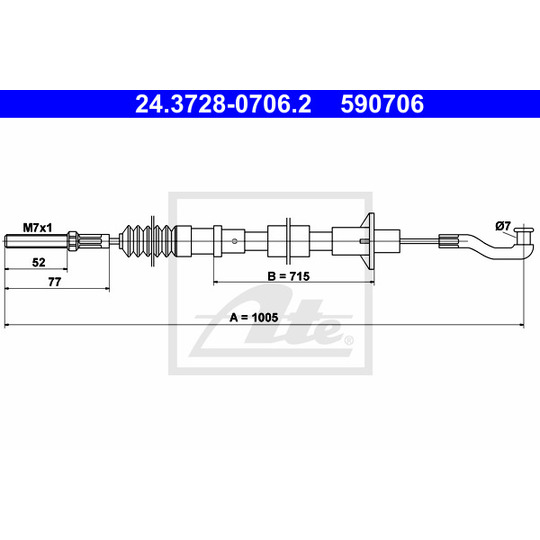 24.3728-0706.2 - Clutch Cable 