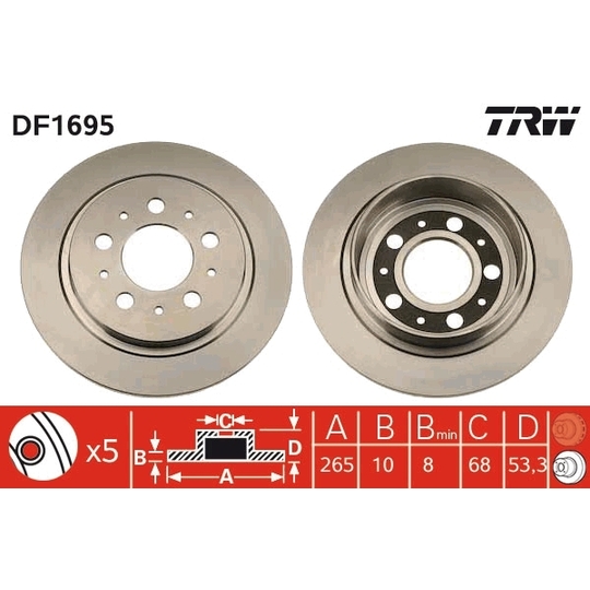 DF1695 - Brake Disc 