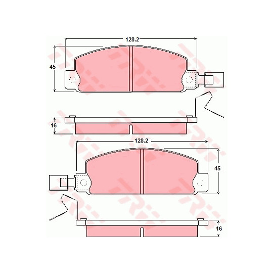 GDB304 - Brake Pad Set, disc brake 