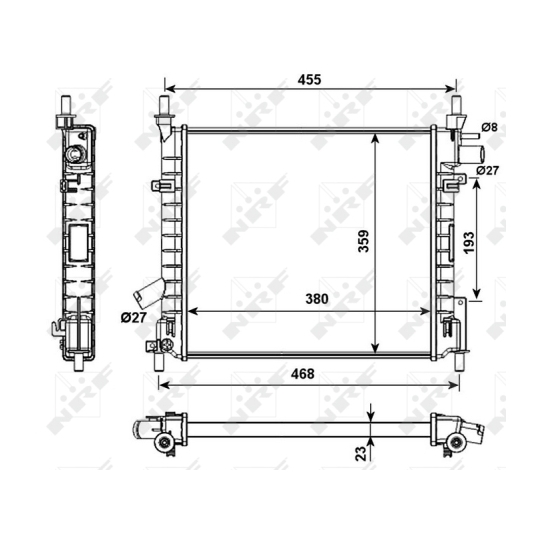 53989 - Radiator, engine cooling 