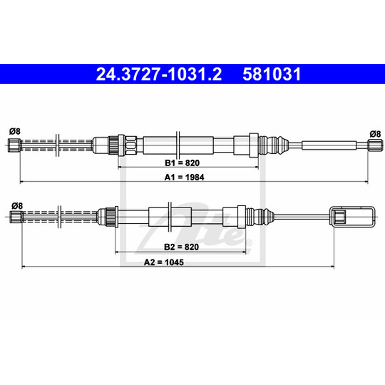 24.3727-1031.2 - Cable, parking brake 
