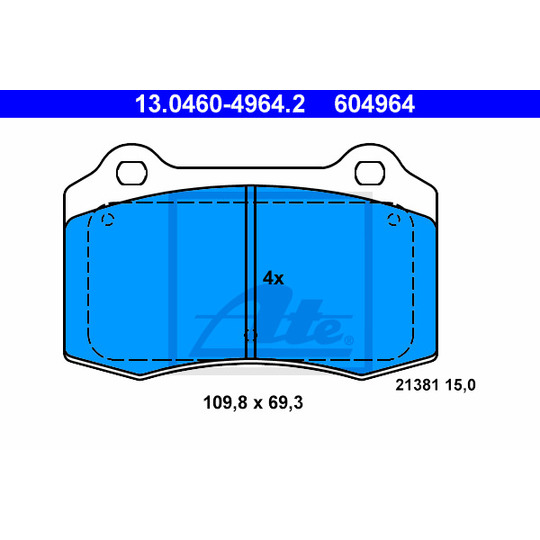13.0460-4964.2 - Brake Pad Set, disc brake 