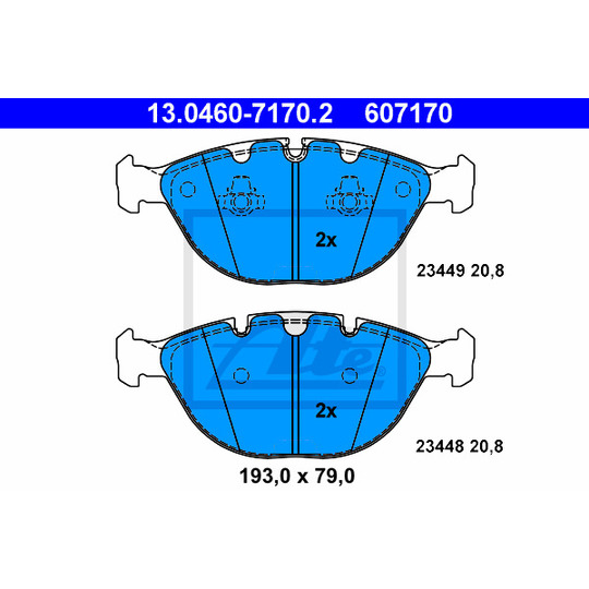 13.0460-7170.2 - Brake Pad Set, disc brake 