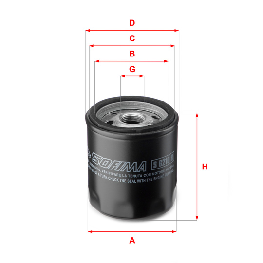 S 6210 R - Oil filter 