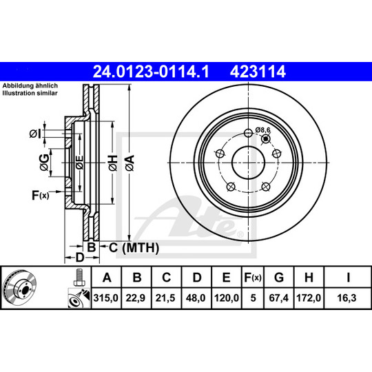 24.0123-0114.1 - Brake Disc 