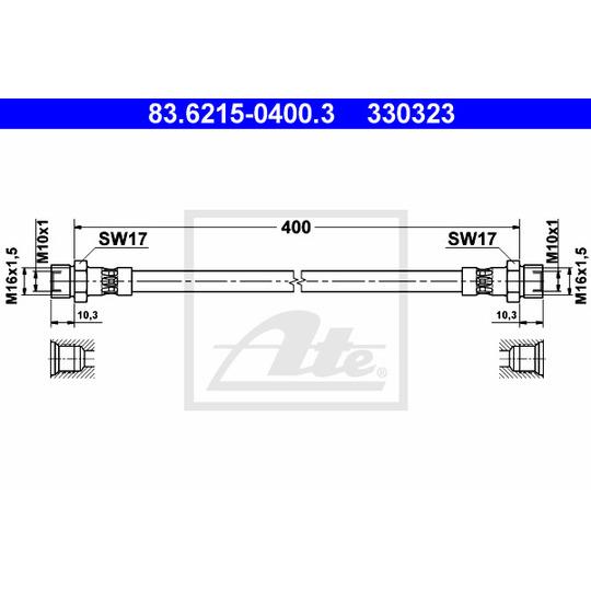 83.6215-0400.3 - Brake Hose 