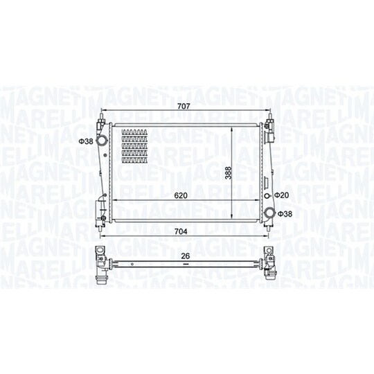 350213385000 - Radiator, engine cooling 