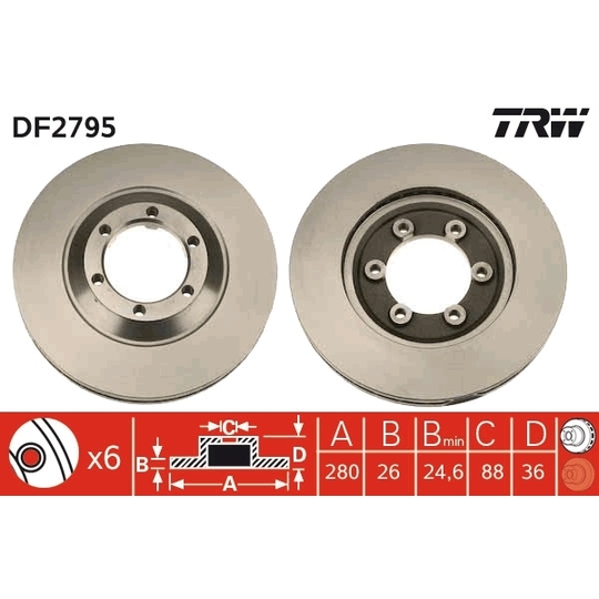 DF2795 - Brake Disc 