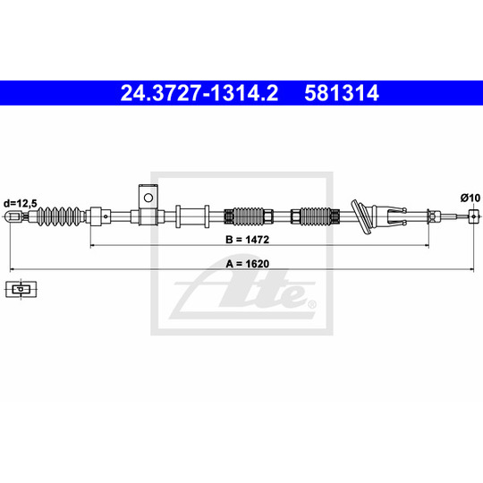 24.3727-1314.2 - Cable, parking brake 