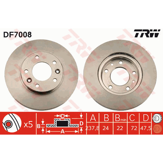 DF7008 - Brake Disc 