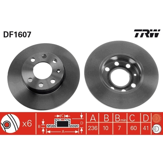 DF1607 - Brake Disc 