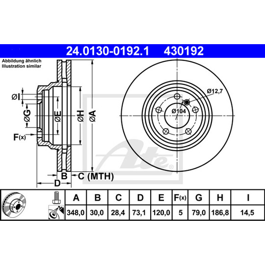 24.0130-0192.1 - Brake Disc 